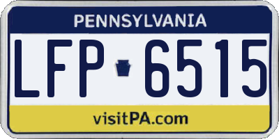 PA license plate LFP6515