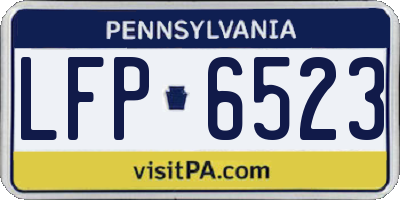 PA license plate LFP6523