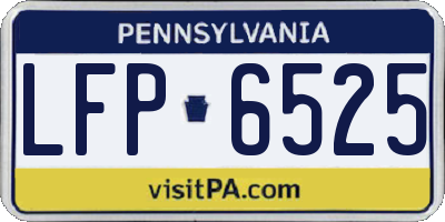 PA license plate LFP6525