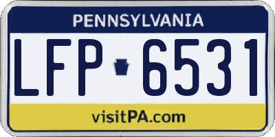PA license plate LFP6531
