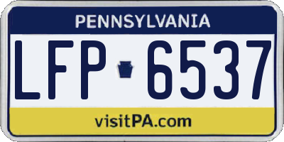 PA license plate LFP6537