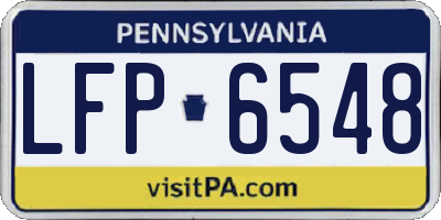 PA license plate LFP6548