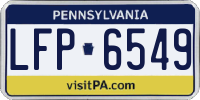 PA license plate LFP6549