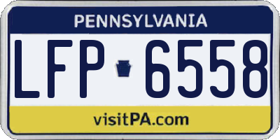 PA license plate LFP6558