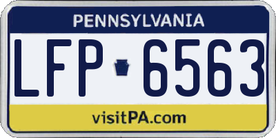 PA license plate LFP6563