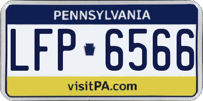 PA license plate LFP6566