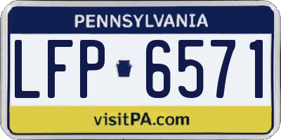 PA license plate LFP6571