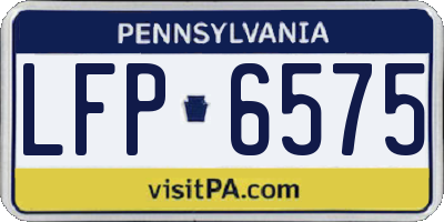 PA license plate LFP6575