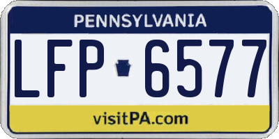 PA license plate LFP6577