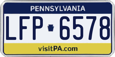 PA license plate LFP6578