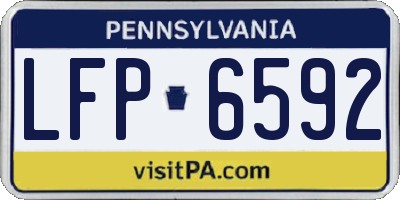 PA license plate LFP6592
