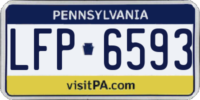 PA license plate LFP6593
