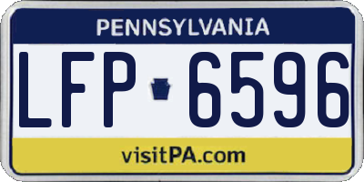 PA license plate LFP6596