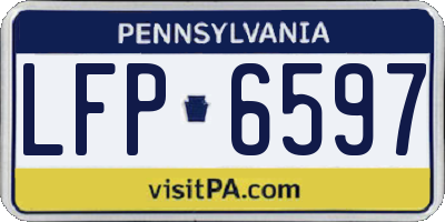 PA license plate LFP6597