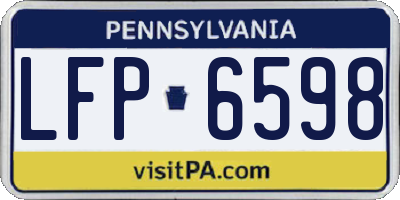 PA license plate LFP6598