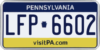 PA license plate LFP6602