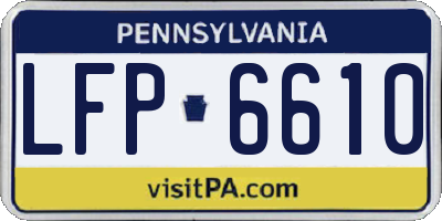PA license plate LFP6610