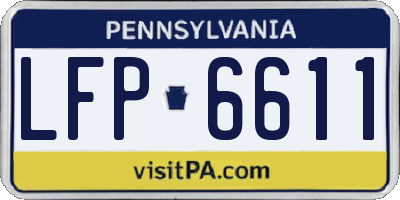PA license plate LFP6611