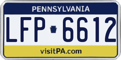 PA license plate LFP6612