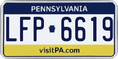 PA license plate LFP6619