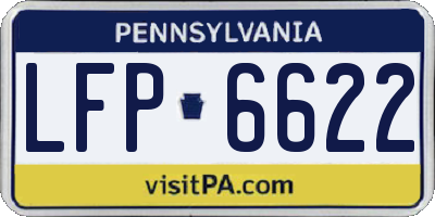 PA license plate LFP6622