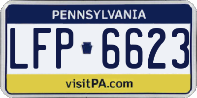 PA license plate LFP6623