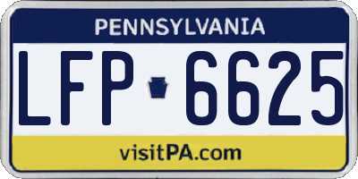 PA license plate LFP6625