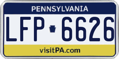 PA license plate LFP6626