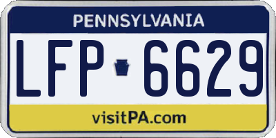 PA license plate LFP6629