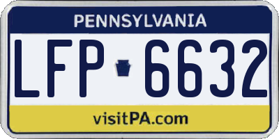 PA license plate LFP6632