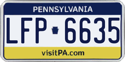 PA license plate LFP6635