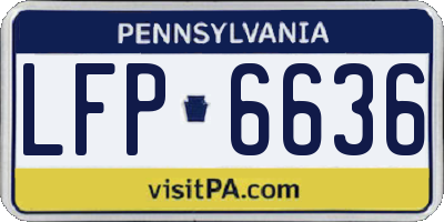 PA license plate LFP6636