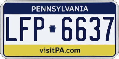 PA license plate LFP6637