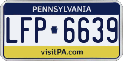 PA license plate LFP6639