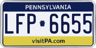 PA license plate LFP6655