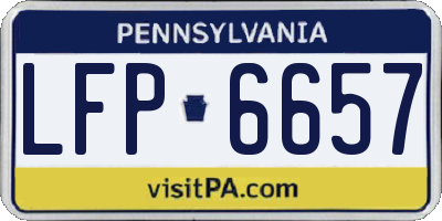 PA license plate LFP6657