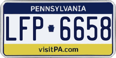 PA license plate LFP6658