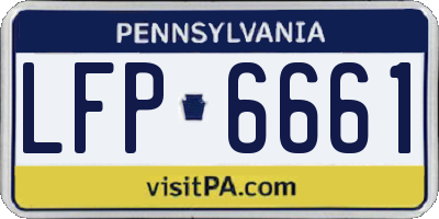 PA license plate LFP6661