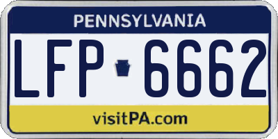 PA license plate LFP6662