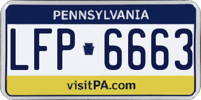 PA license plate LFP6663