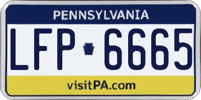 PA license plate LFP6665