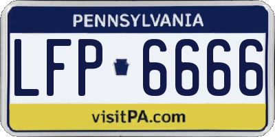 PA license plate LFP6666