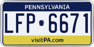 PA license plate LFP6671