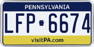 PA license plate LFP6674