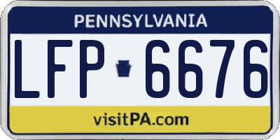 PA license plate LFP6676