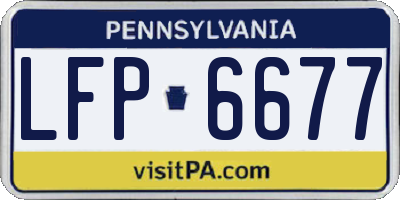 PA license plate LFP6677