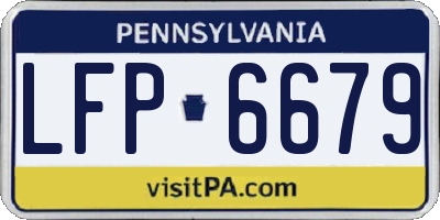 PA license plate LFP6679