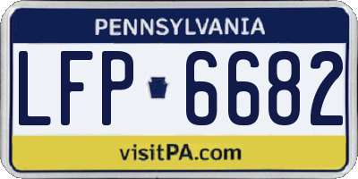 PA license plate LFP6682