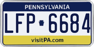 PA license plate LFP6684