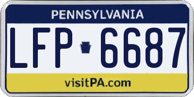 PA license plate LFP6687